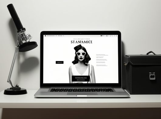 Monochrome Modern Workspace with a Vintage Twist Monochrome Modern Workspace with a Vintage Twist